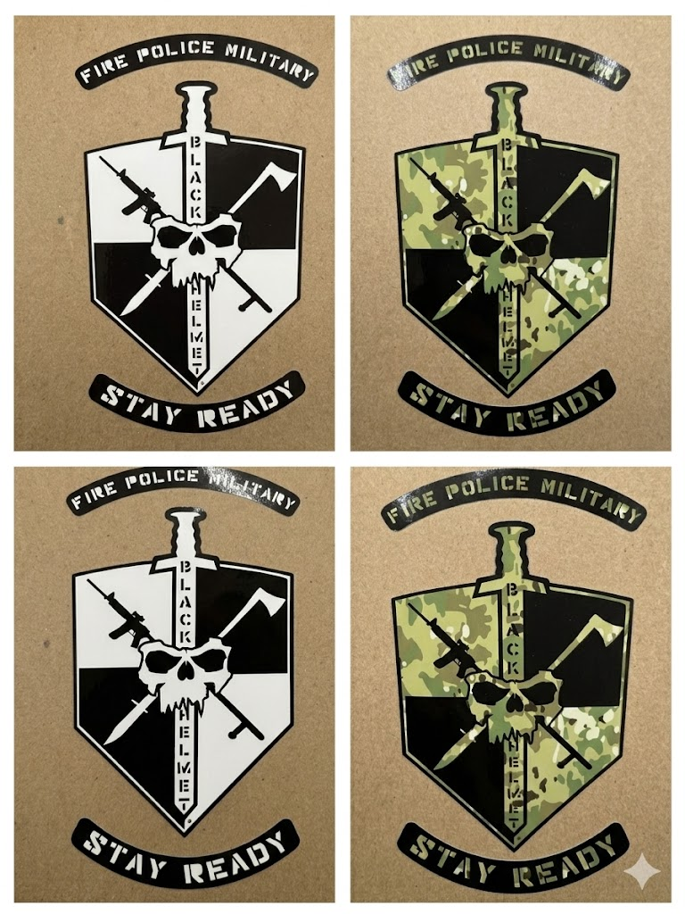 Stay Ready: Fire Police Military Decal