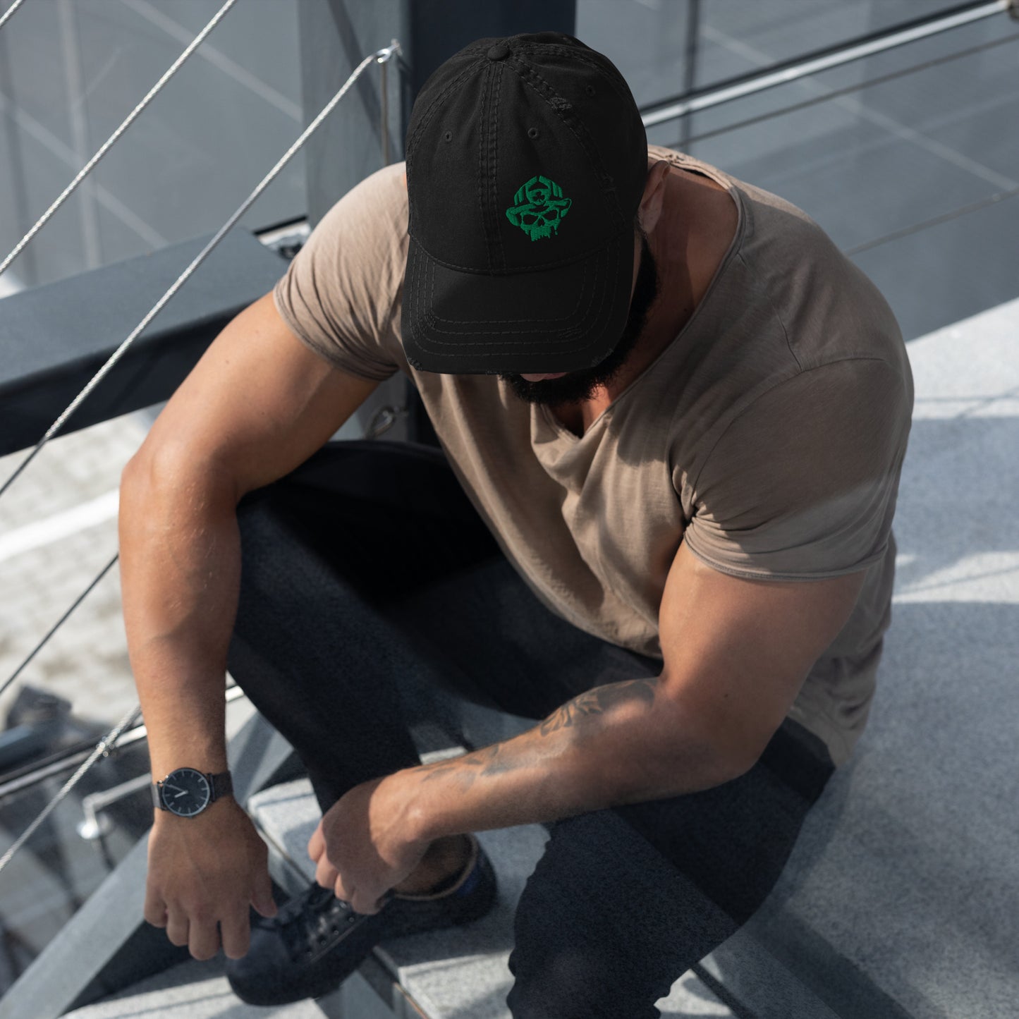 Irish Skull Logo Distressed Baseball Hat - Limited St. Patrick's Edition