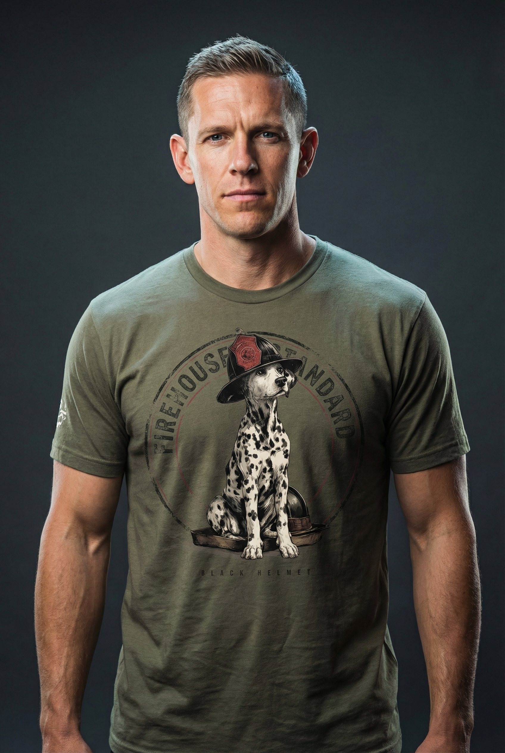Firehouse Standard Premium Tee – Black Helmet