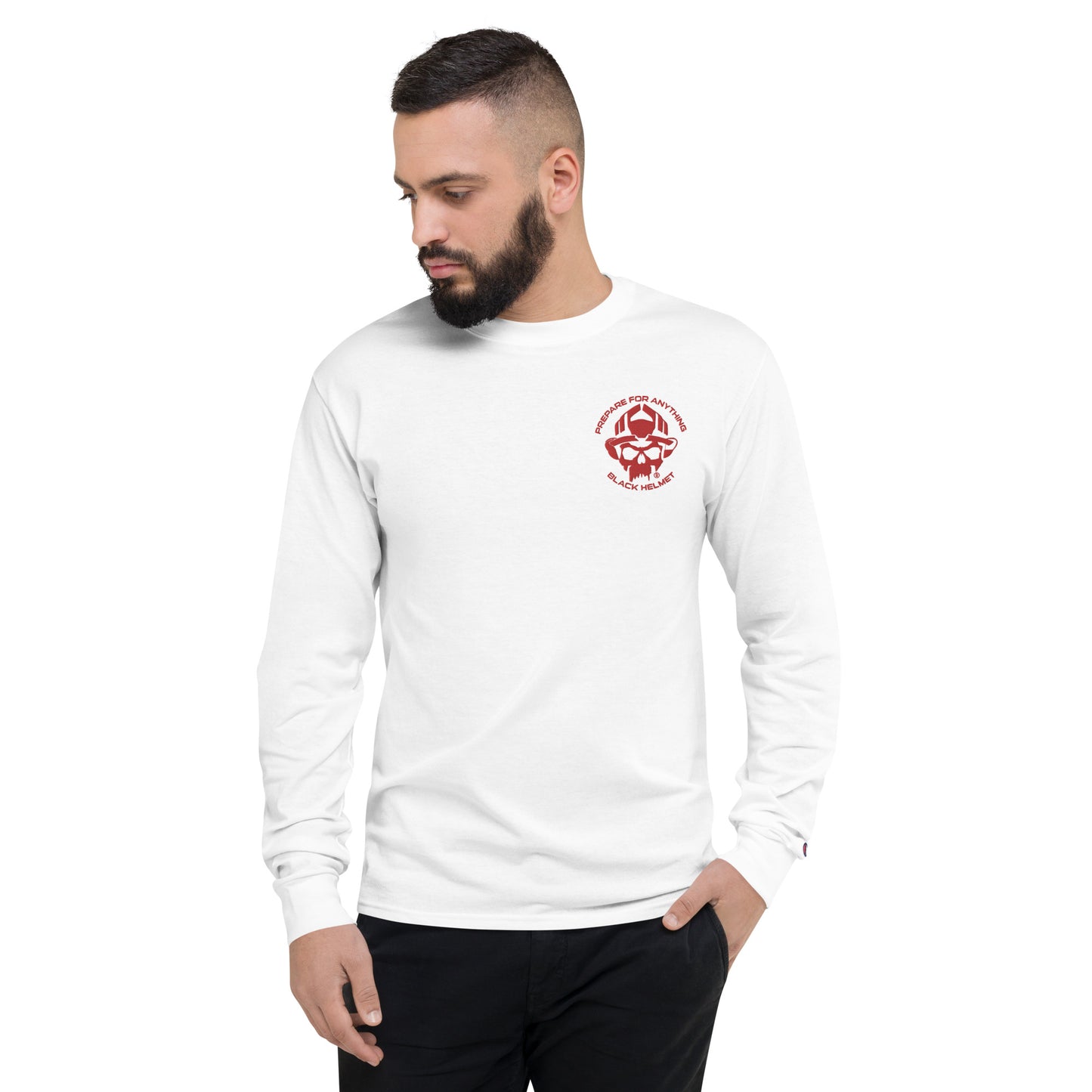Camisa de manga larga Champion bordada para hombre Prepare For Everything