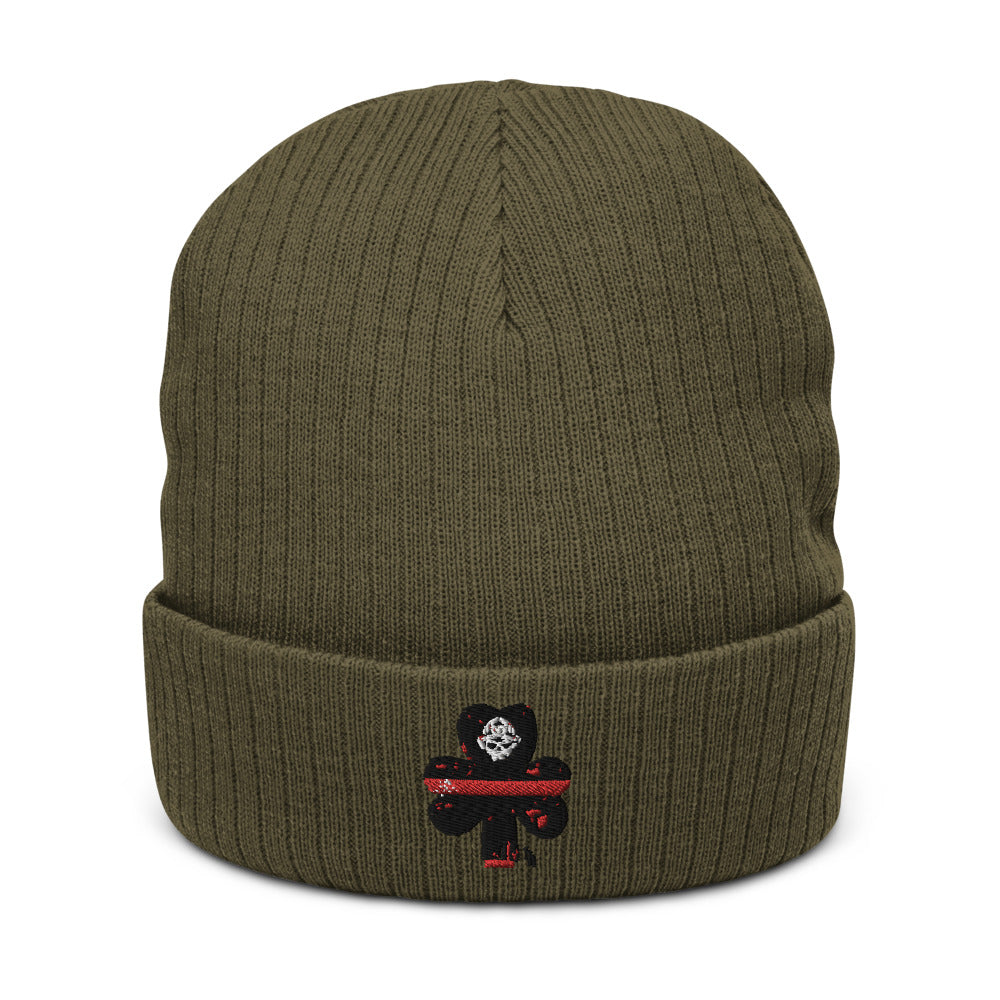 Brotherhood Before All Irish Shamrock Reline Recycled Premium Cuffed Beanie