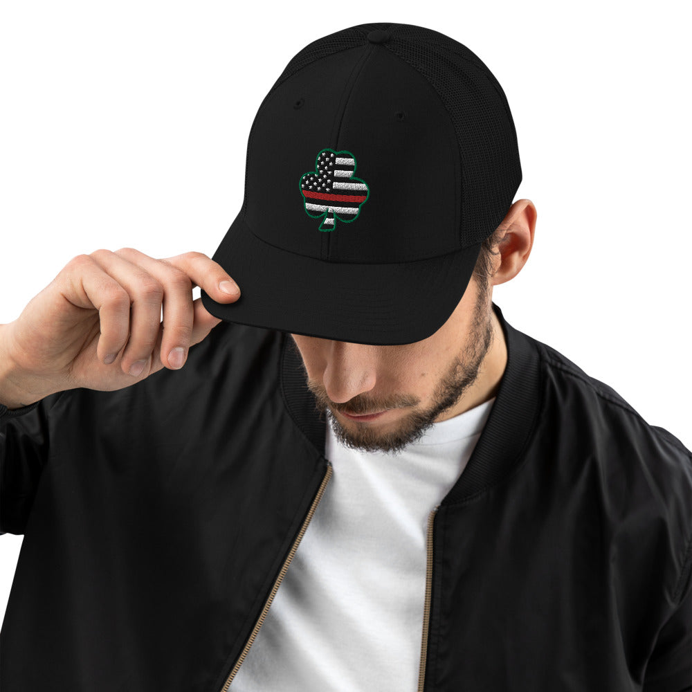 Red Line Irish Shamrock Trucker Cap
