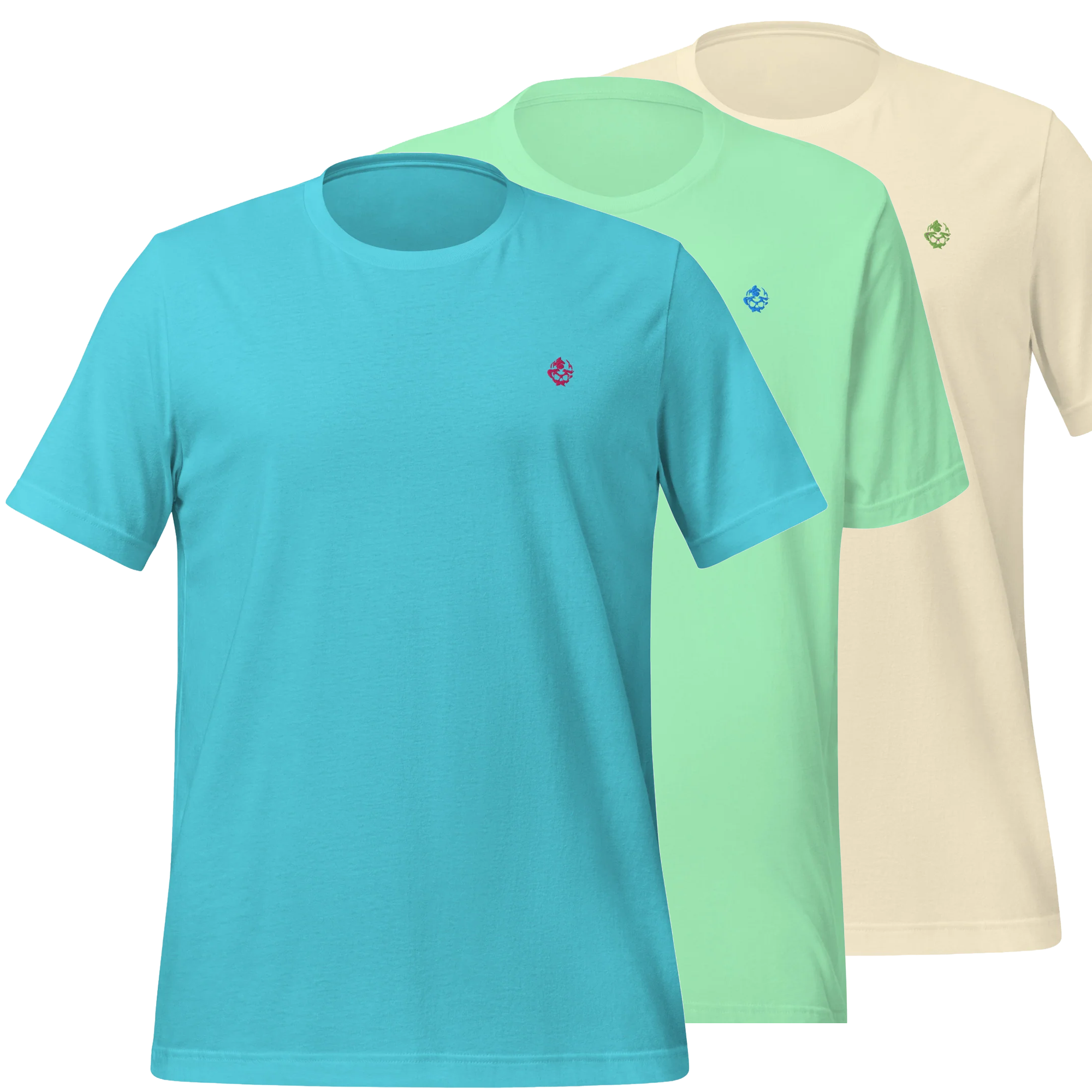 Embroidered Skull Premium Tee - Summer Bundle (3-Pack) – Black Helmet