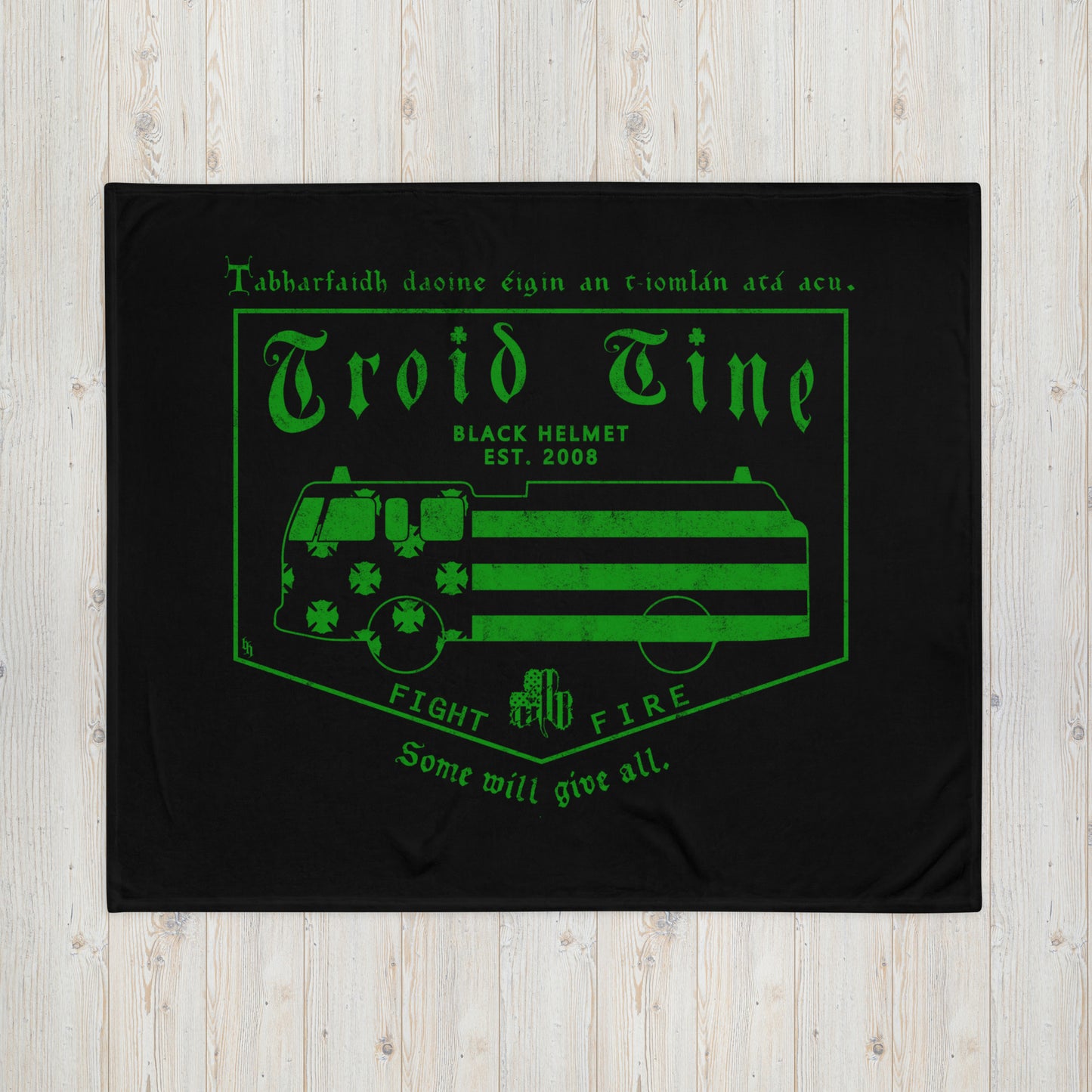 St Patrick's Troid Tine Fight Fire Throw Blanket