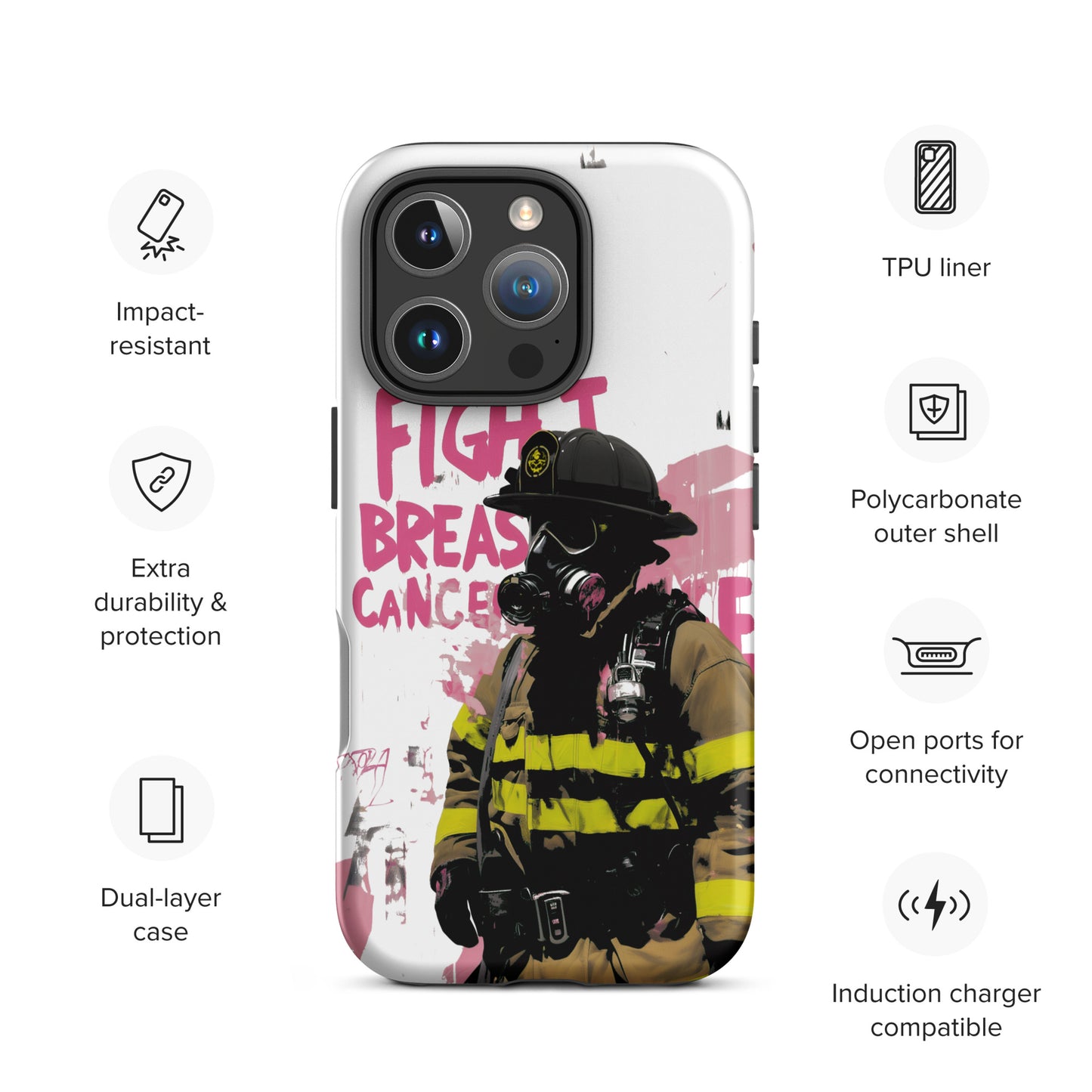 Funda resistente para iPhone® Fight Breast Cancer 2024