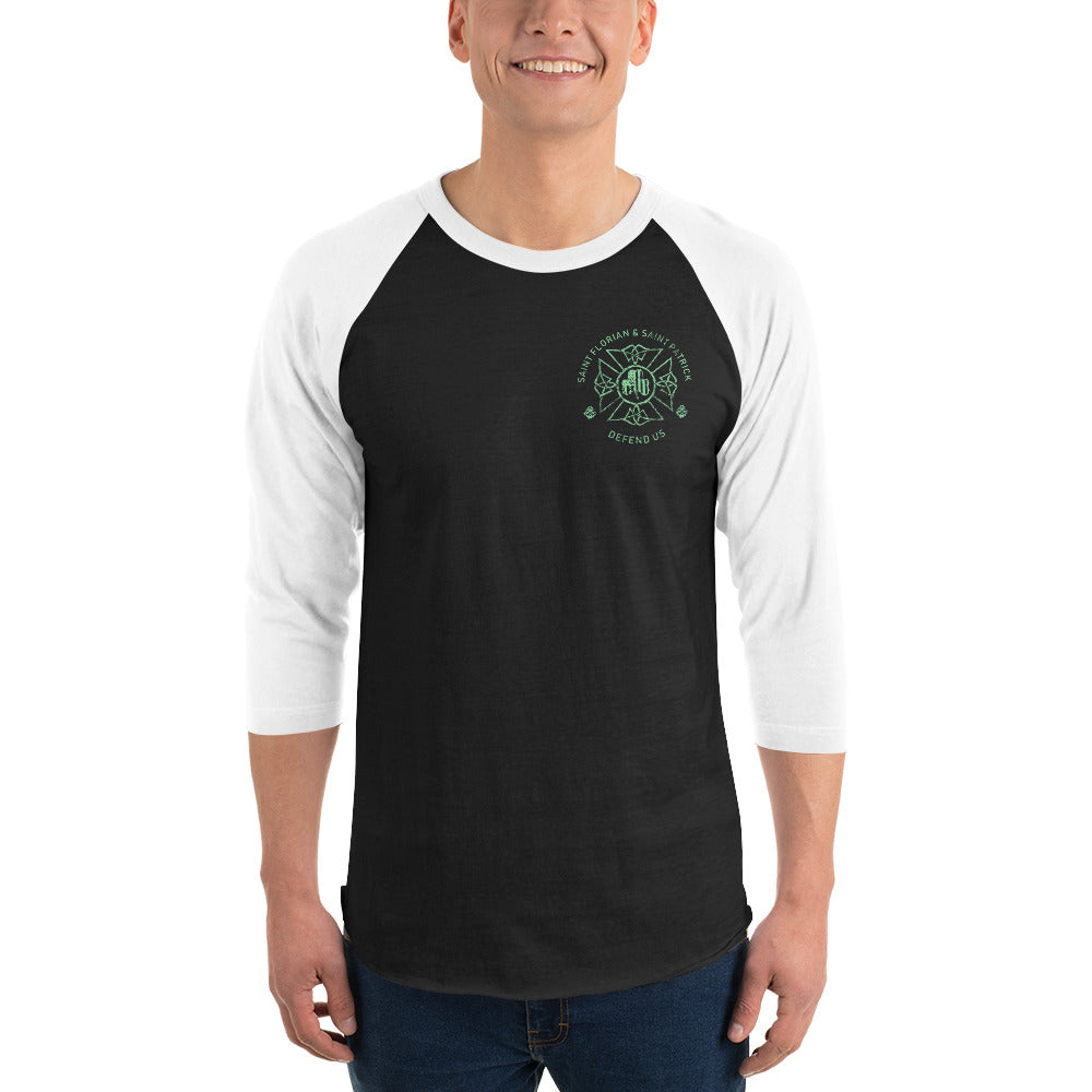 St. Florian Irish Protect Us Premium Long Sleeve Tee3/4 Sleeve Raglan Shirt