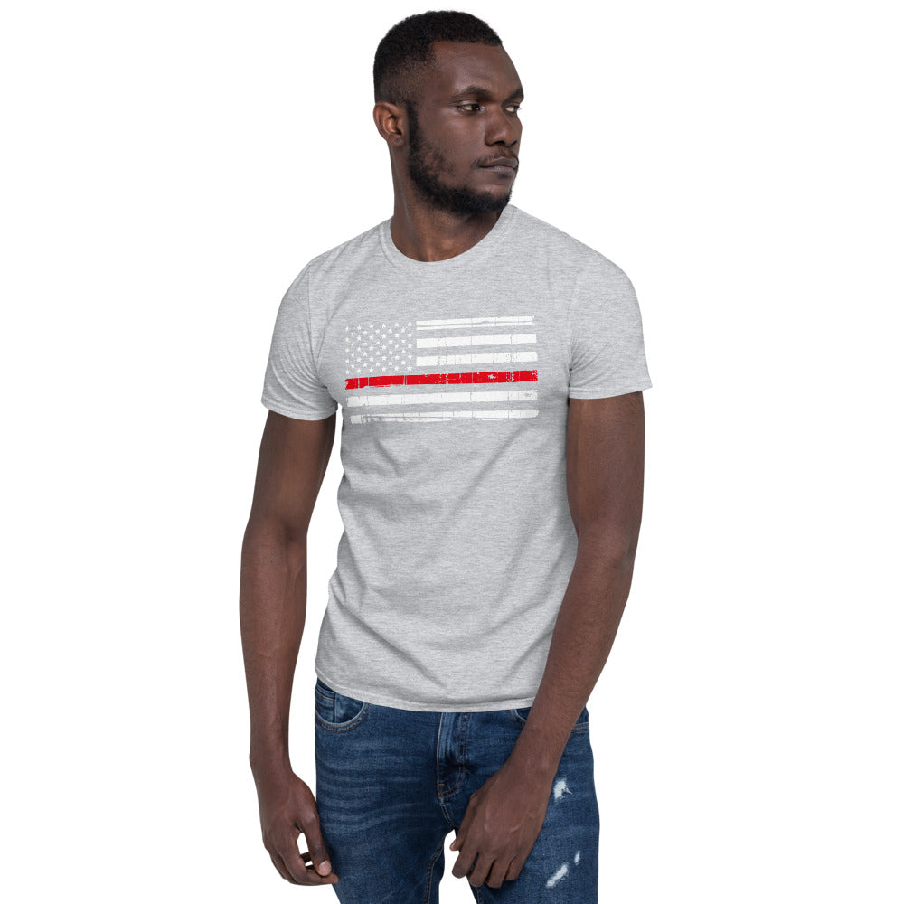 Thin Red Line USA Flag T Shirt