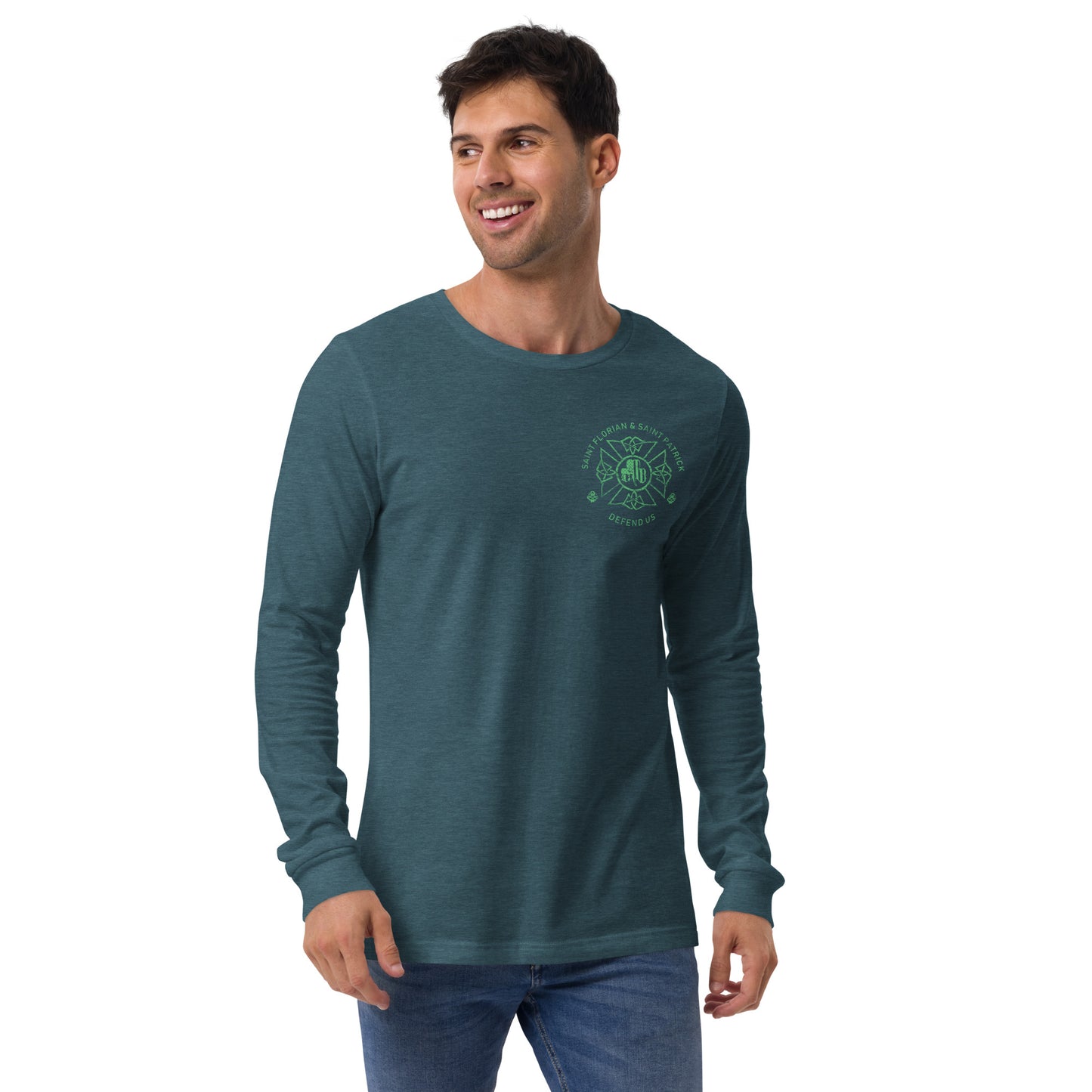 St. Florian Irish Protect Us Premium Sport-Langarm-T-Shirt