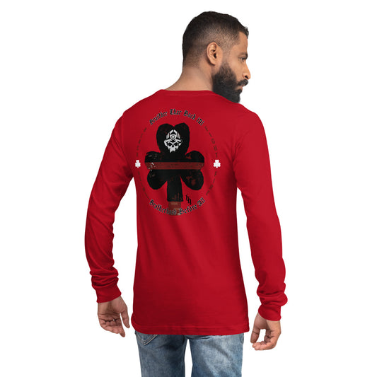 Camiseta unisex de manga larga de lona premium Bella con el trébol irlandés Brotherhood Before All