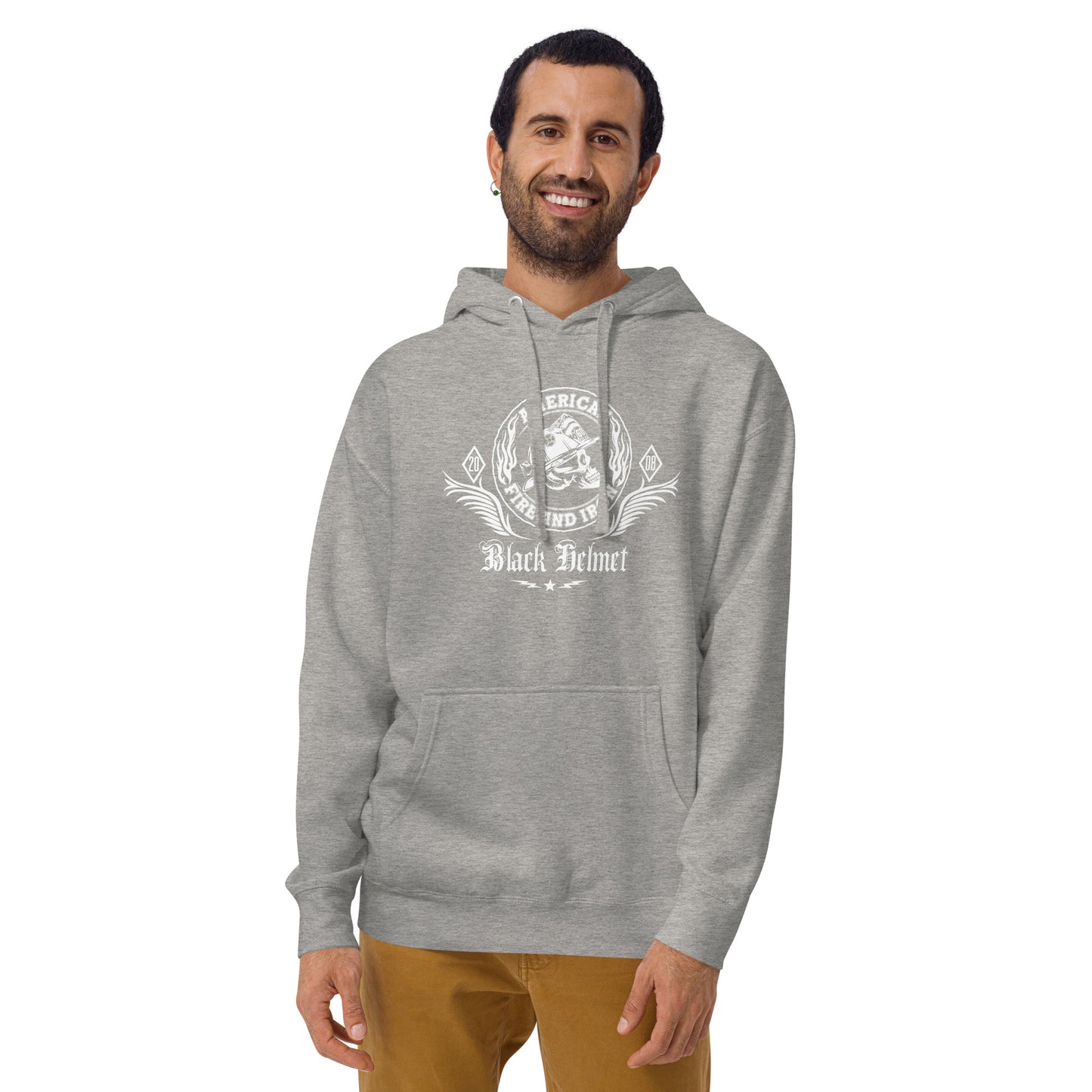 American Fire and Iron Skull Logo Premium Cotton Heritage Hoodie