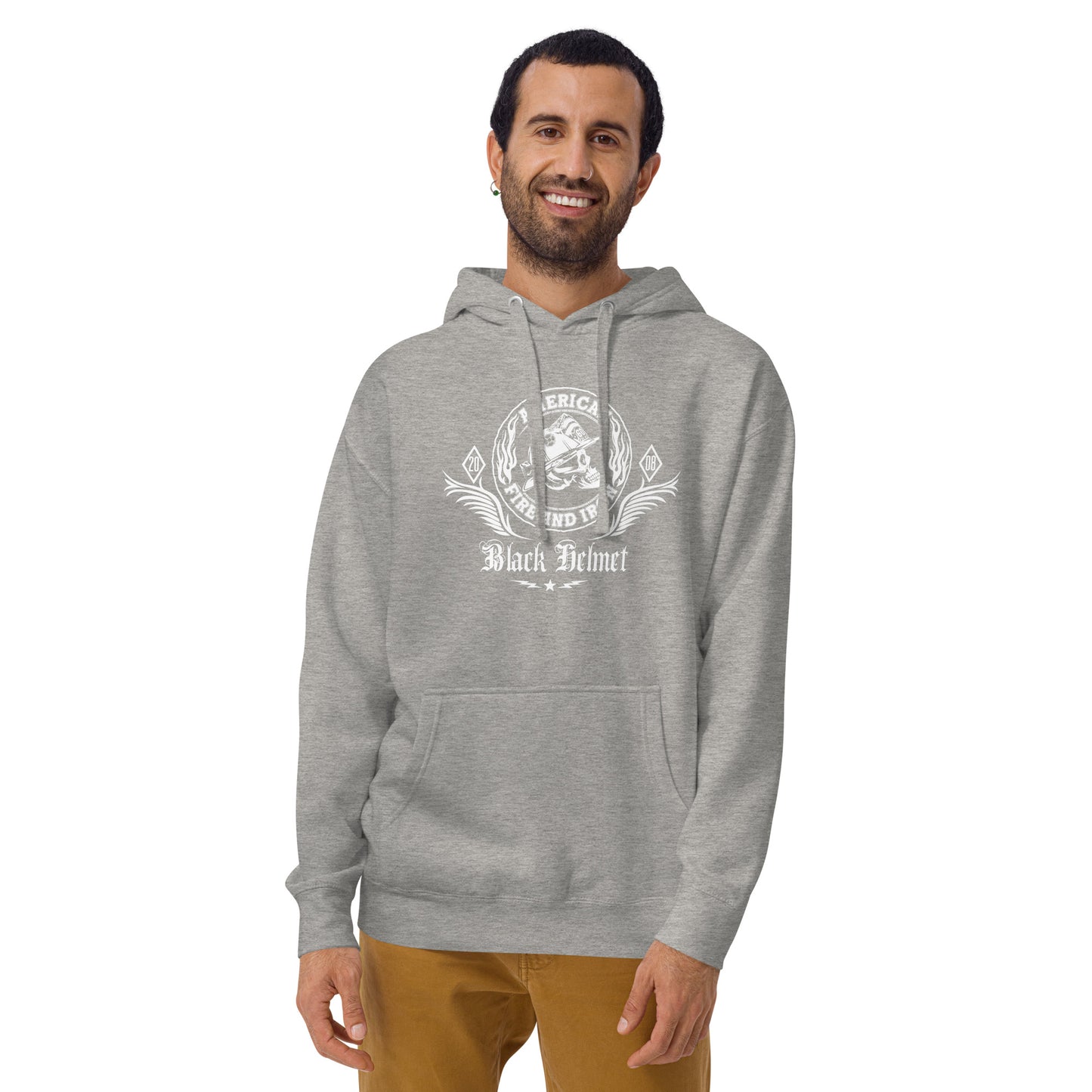 American Fire and Iron Skull Logo Premium Cotton Heritage  Hoodie