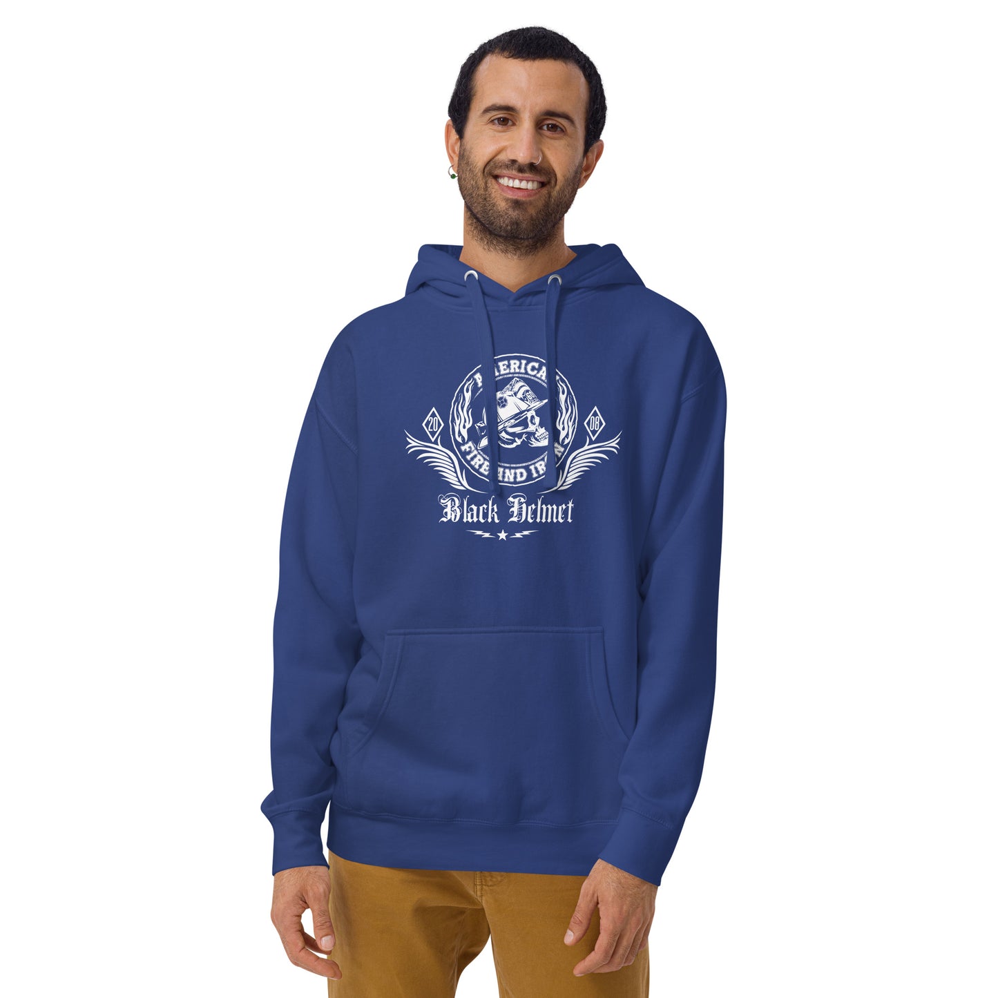 American Fire and Iron Skull Logo Premium Cotton Heritage Hoodie