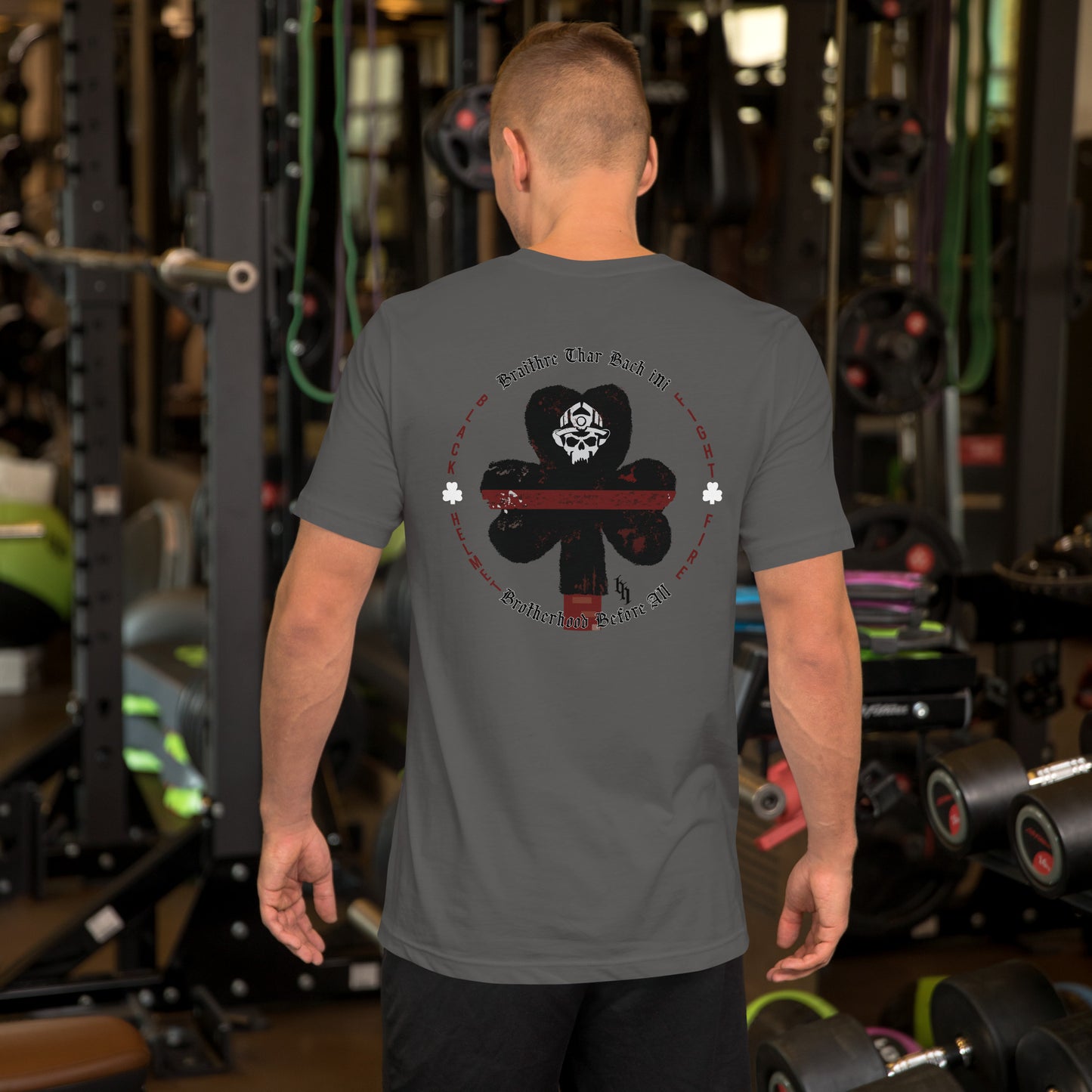 Brotherhood Before All Irish Shamrock Athletic Tee