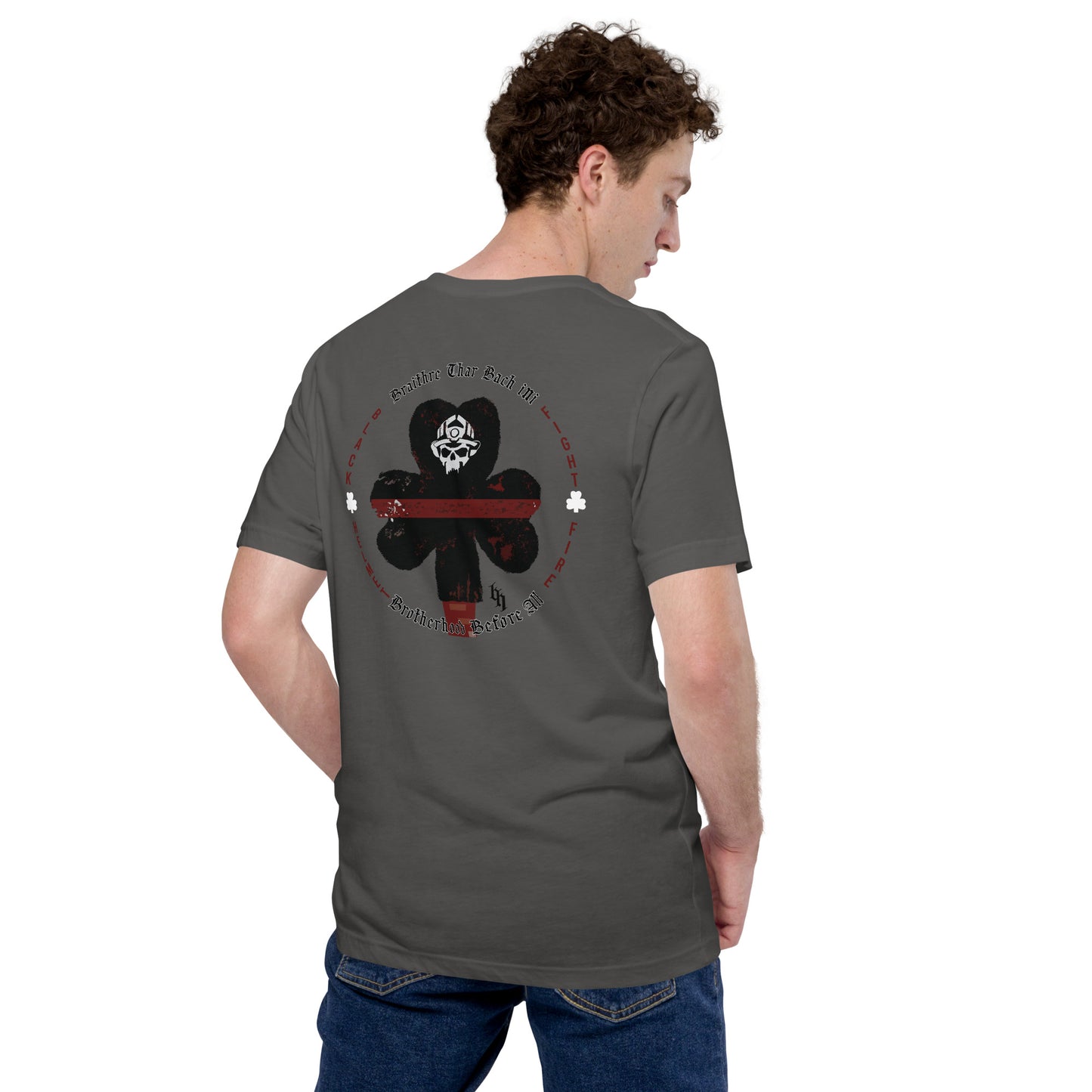 Brotherhood Before All Irish Shamrock Athletic Tee