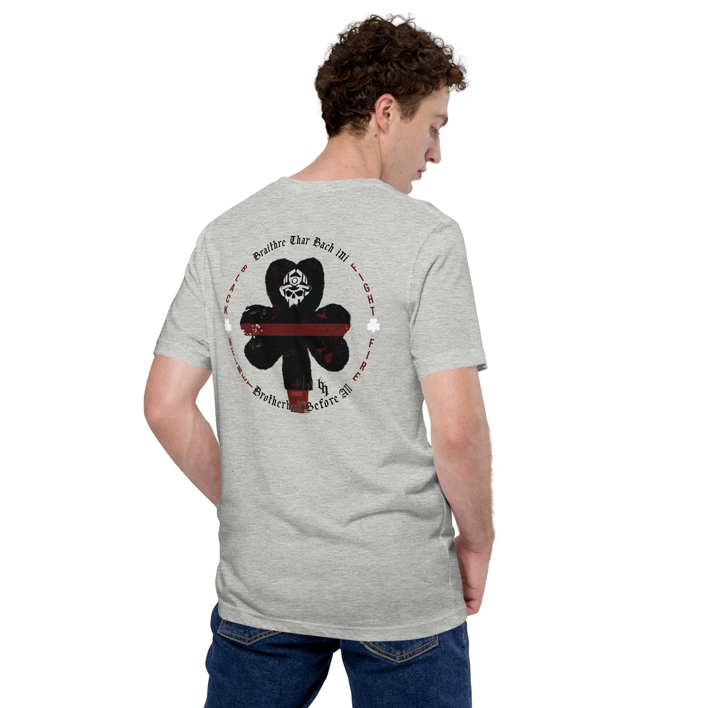 Brotherhood Before All Irish Shamrock Athletic Tee