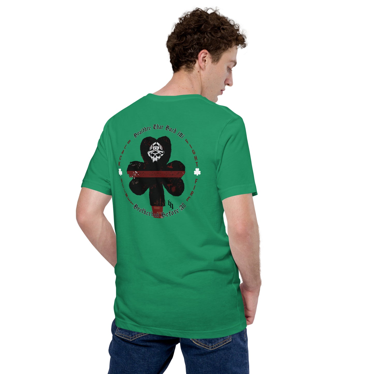 Brotherhood Before All Irish Shamrock Athletic Tee