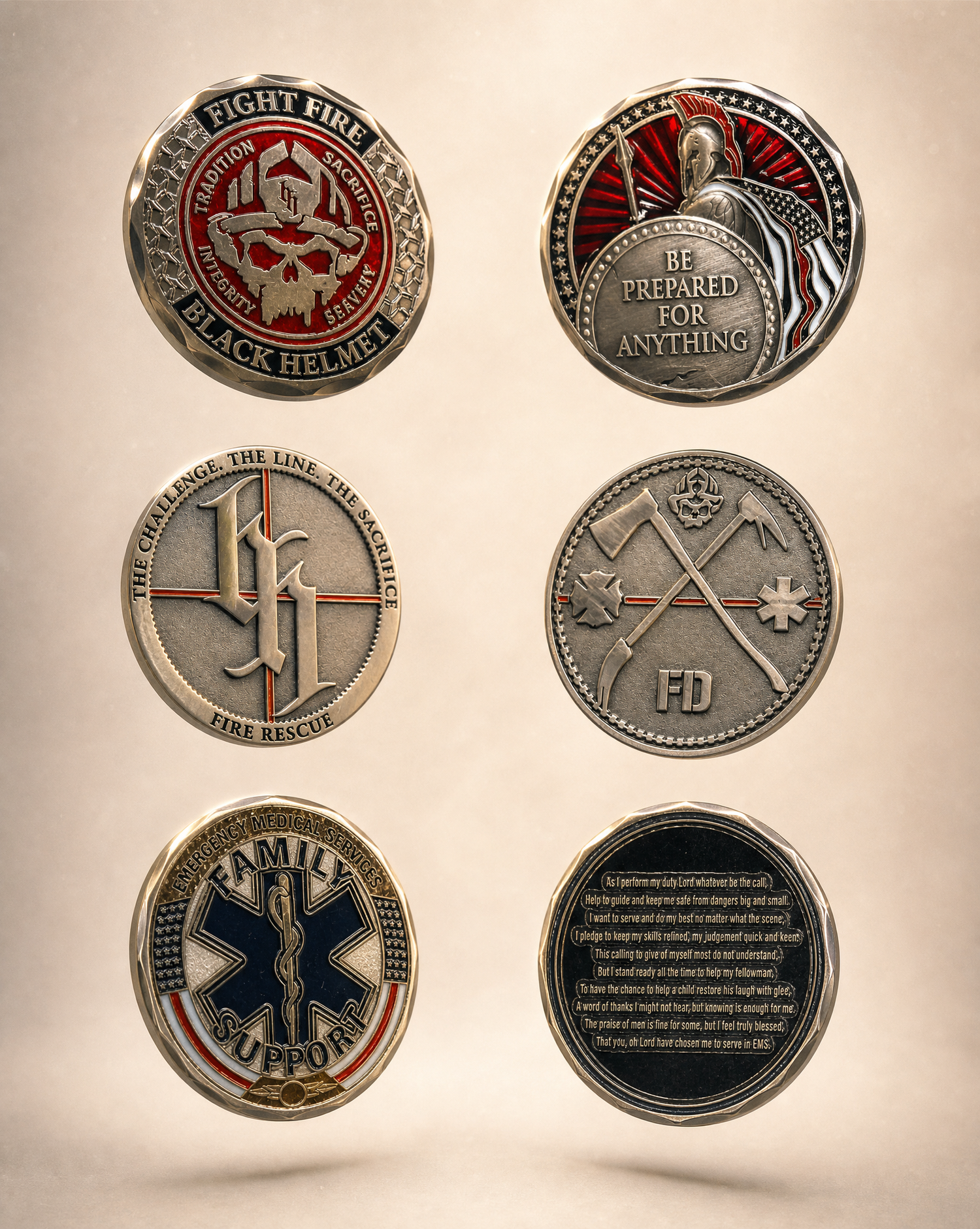 Firefighter & EMS Challenge Coins