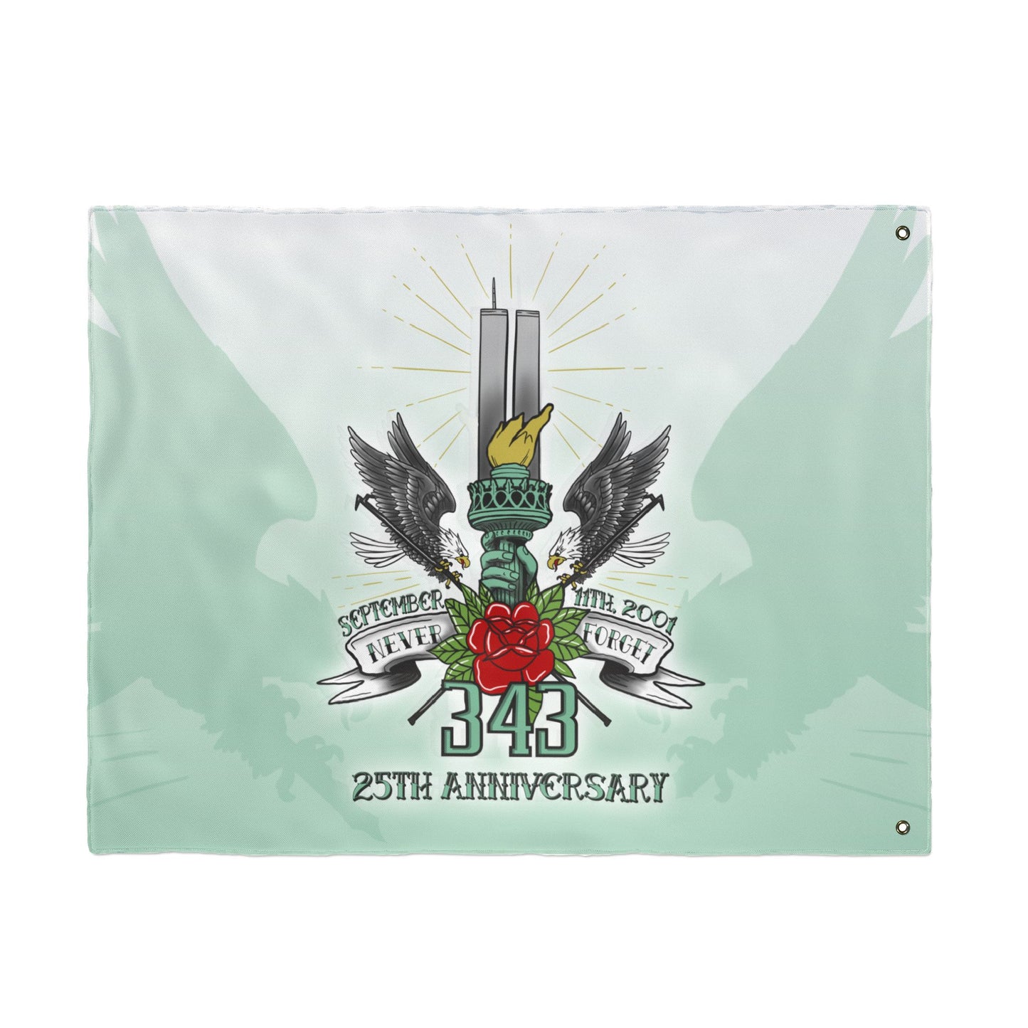 343 Eternal Memorial Double-Sided Outdoor Flag