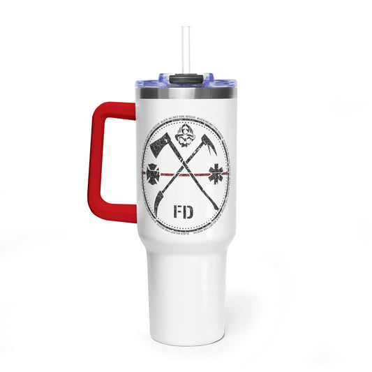 Fire Rescue Thin Red Line 40oz Stainless Steel Tumbler