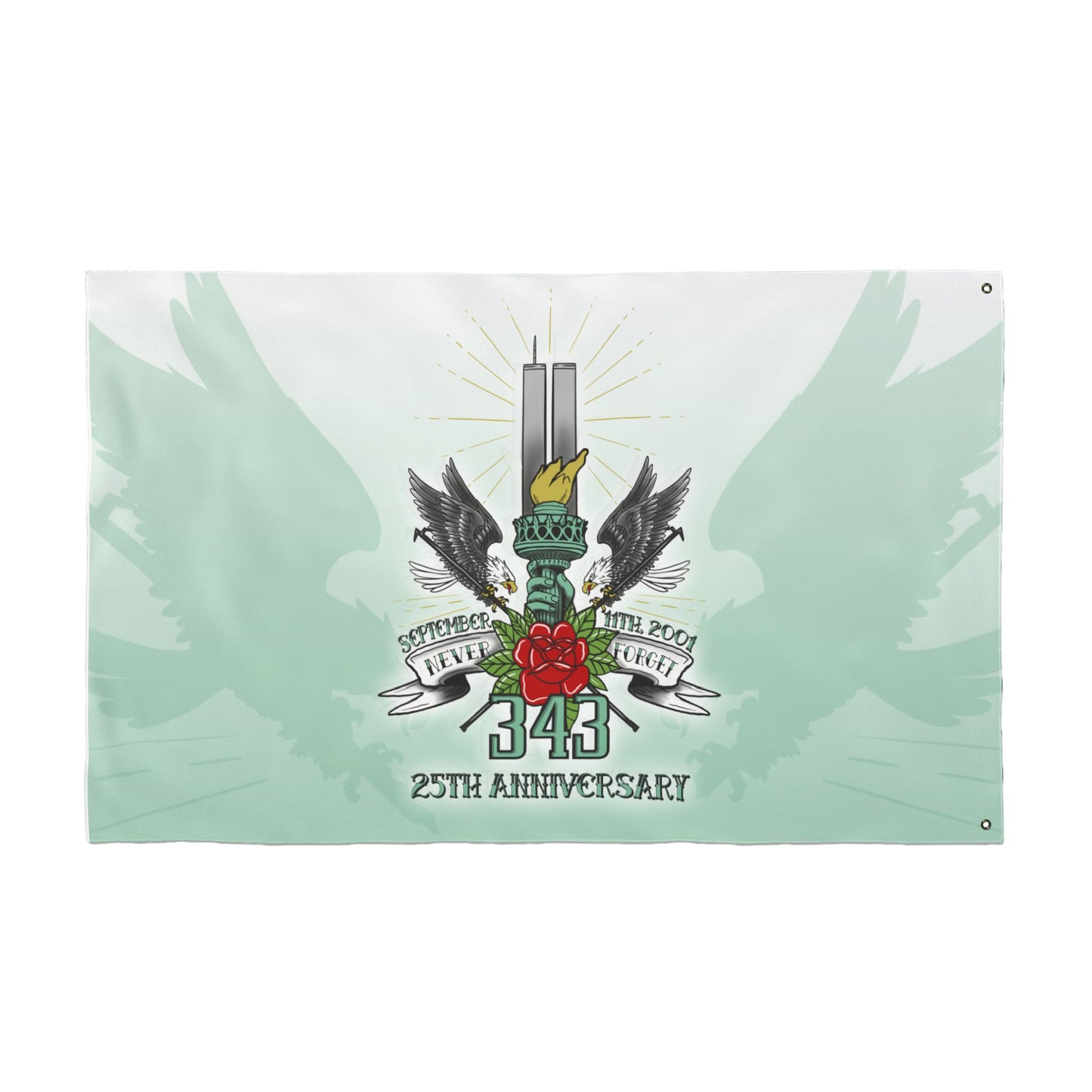 343 Eternal Memorial Double-Sided Outdoor Flag