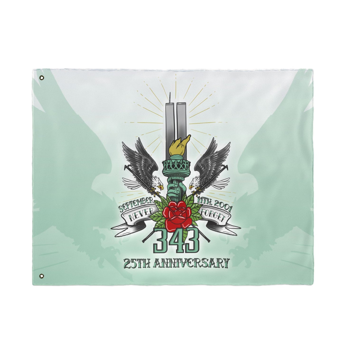 343 Eternal Memorial Double-Sided Outdoor Flag