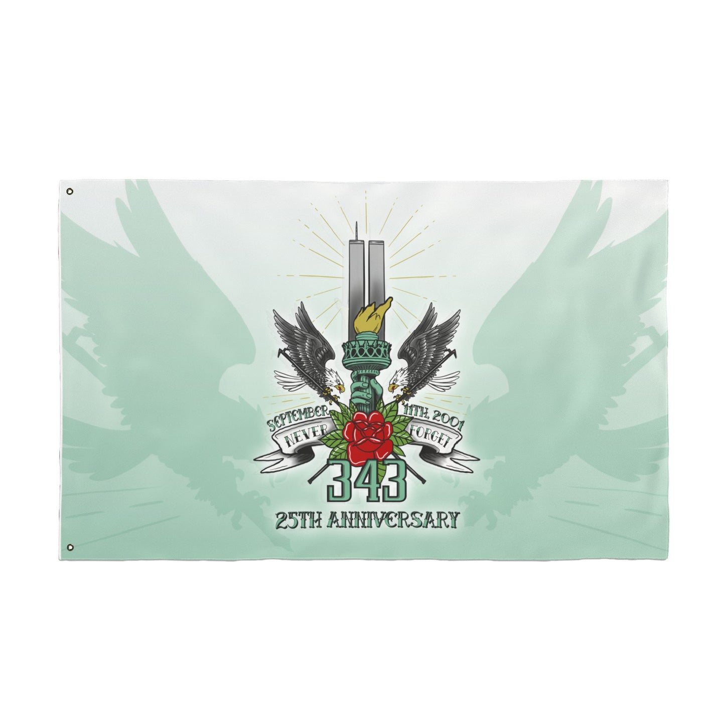 343 Eternal Memorial Double-Sided Outdoor Flag