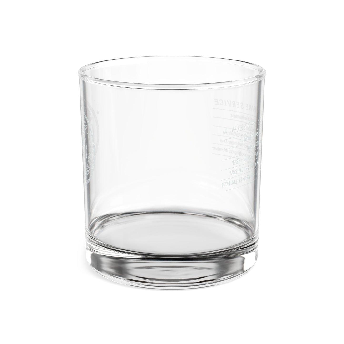 History of the American Fire Service Engraved Rocks Glass (10oz)