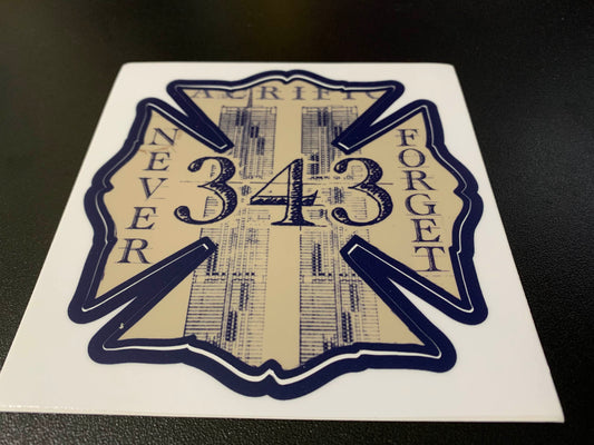 Black Helmet Never Forget Sacrifice 343 Maltese Decal