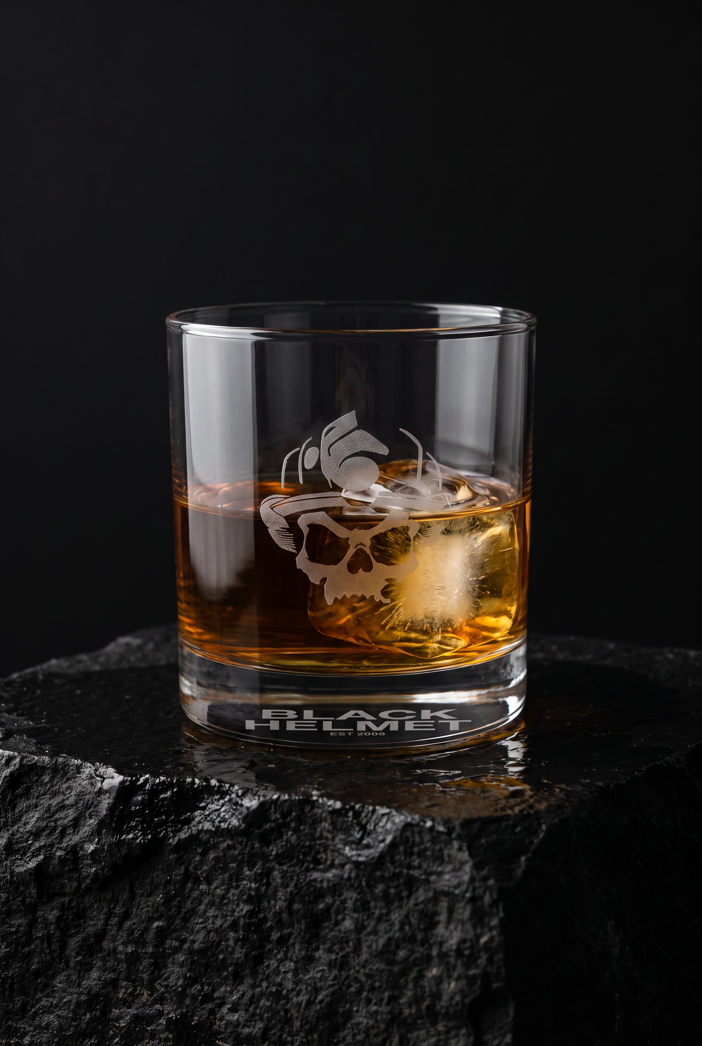 Engraved Skull Logo Rocks Glass (10oz)
