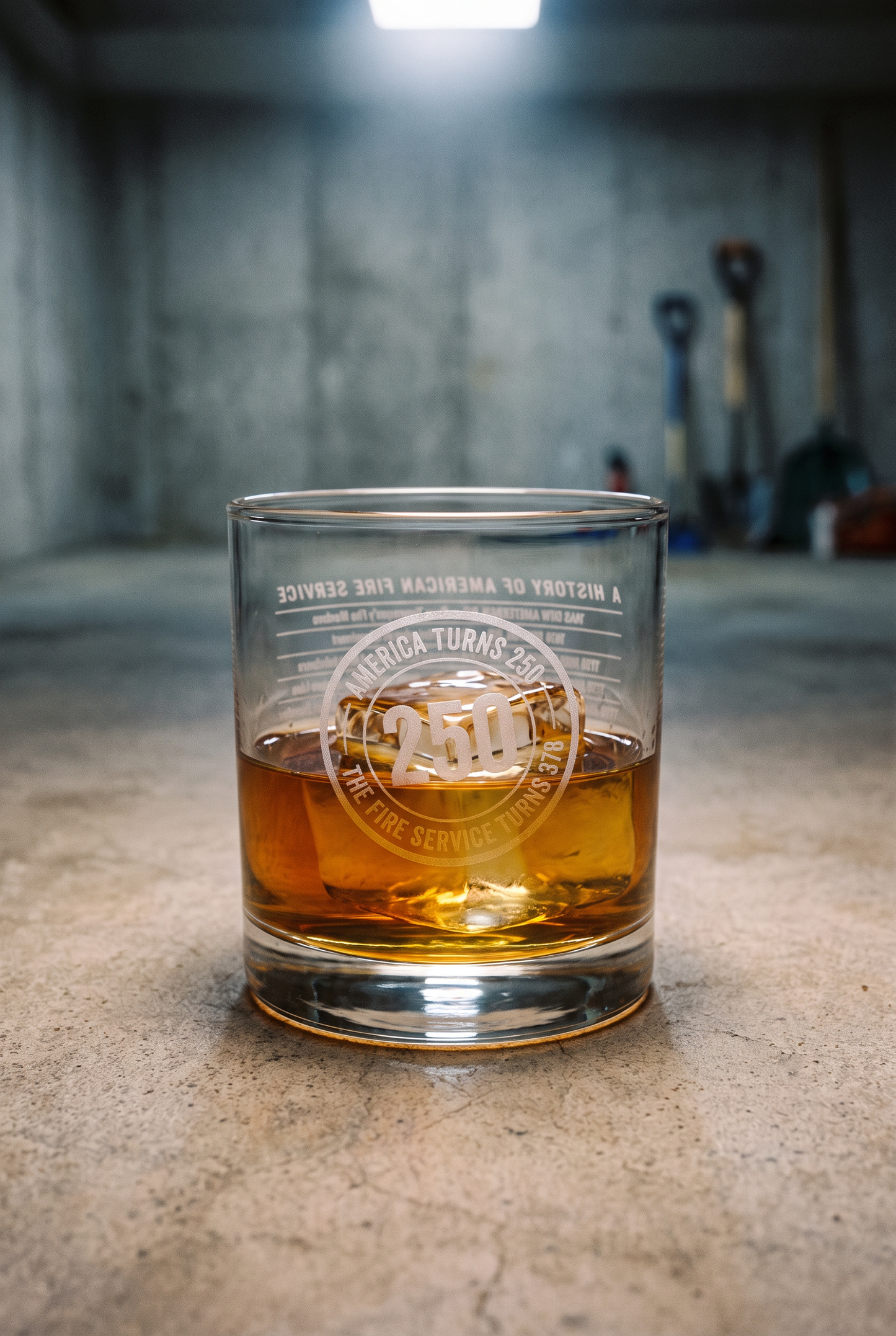 History of the American Fire Service Engraved Rocks Glass (10oz)