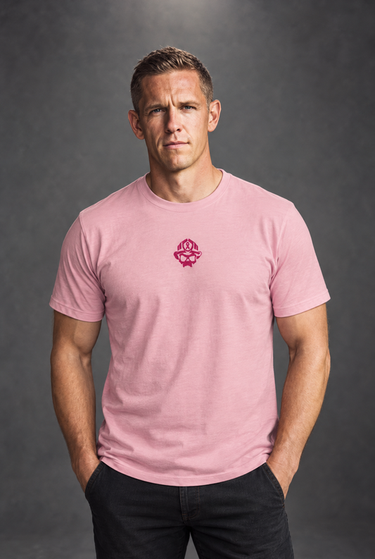 Breast Cancer Awareness Skull Embroidered Premium Tee