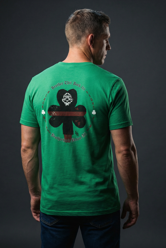 Brotherhood Before All Irish Shamrock Athletic Tee