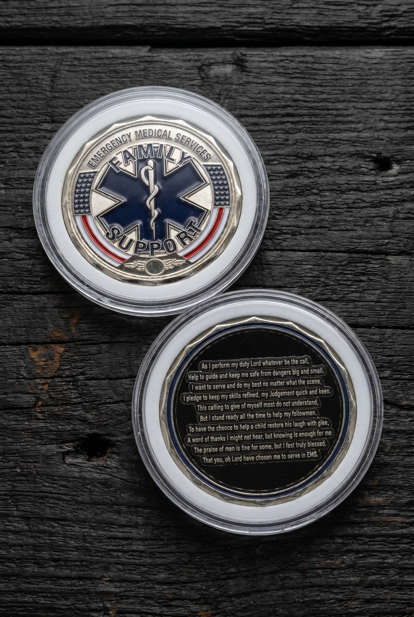 EMS Family Support Prayer Challenge Coin