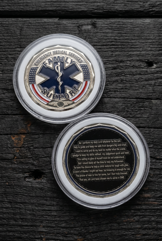 EMS Family Support Prayer Challenge Coin