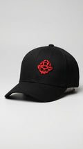Red 3D Puff Skull Logo Flexfit Hat