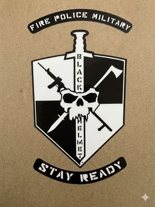 Stay Ready: Fire Police Military Decal