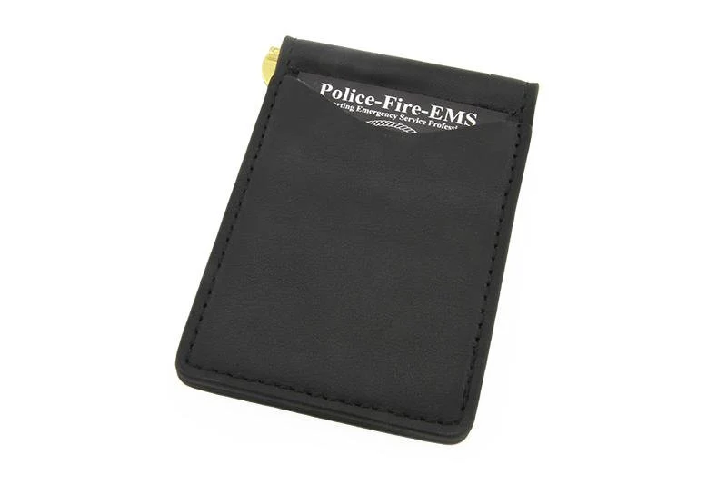 Thin Blue Line Spartan Challenge Coin In Valor There Is Hope Premium Leather Money Clip
