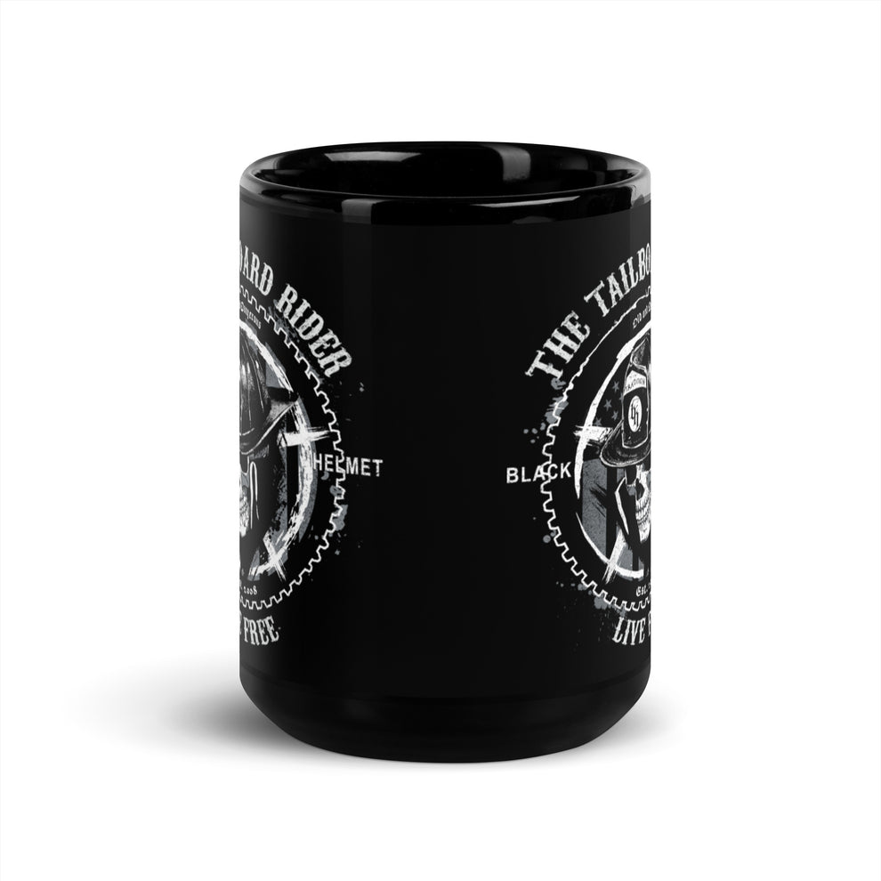 Tailboard Rider XL Coffee Mug (15 oz) – Black Helmet
