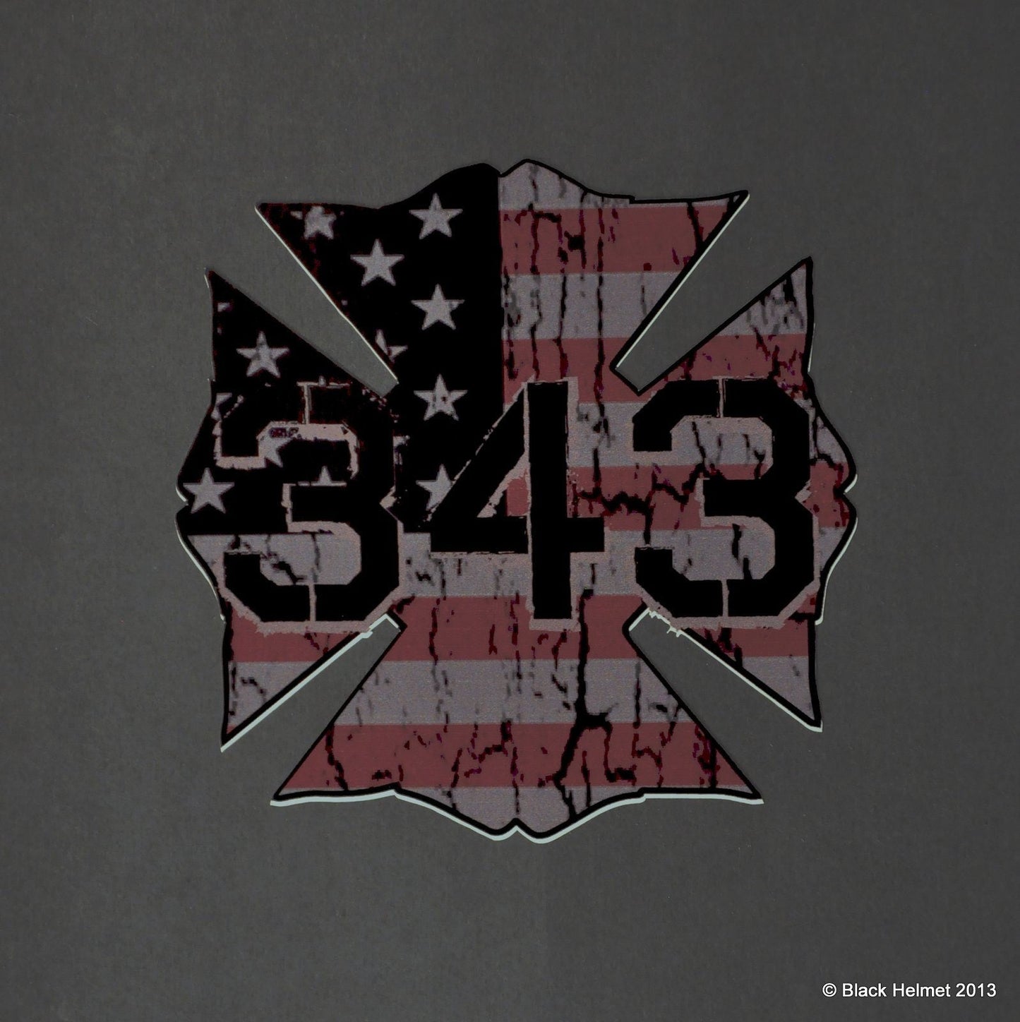 343 USA Maltese Cross Helmet Decal (2-pack)