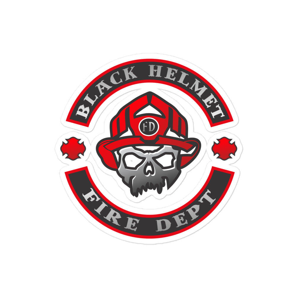 Black Helmet Fire Department Decal
