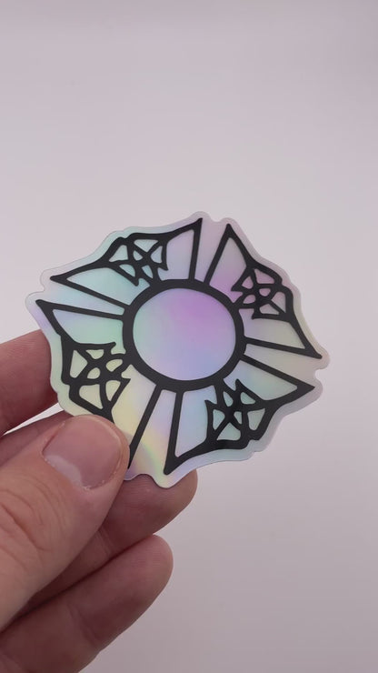 Holographic Maltese Cross Decal - Limited Edition