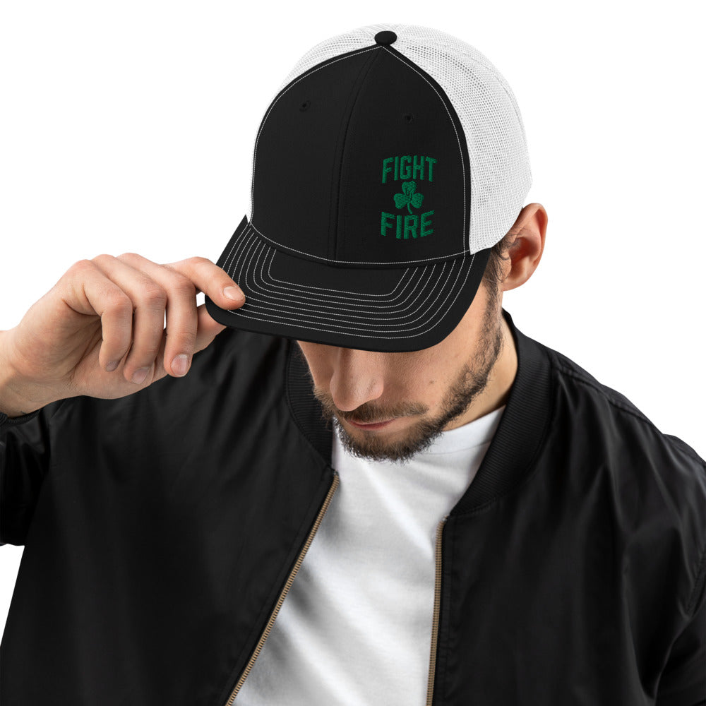 Fight Fire Shamrock Trucker Cap - St. Patrick's Day Limited Edition