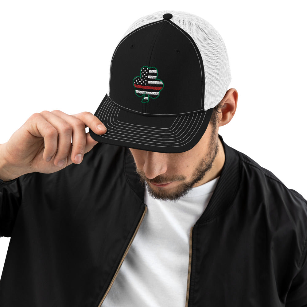 Red Line Irish Shamrock Trucker Cap