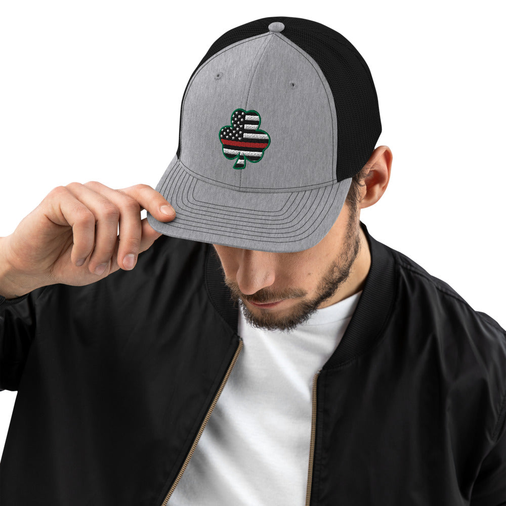 Red Line Irish Shamrock Trucker Cap