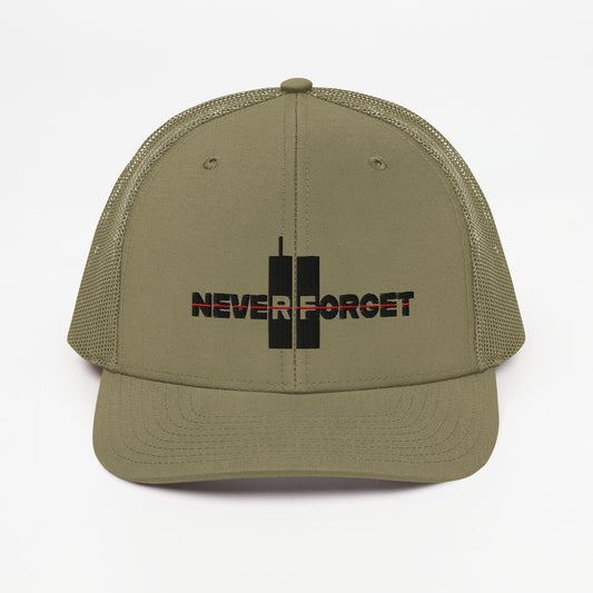 Never Forget 9.11.01 Thin Red Line Richardson R112 Trucker Cap