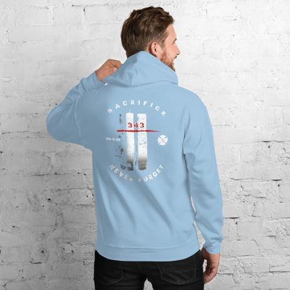 Honor The Fallen Twin Towers 343 Gildan Pocket Hooded Sweatshirt