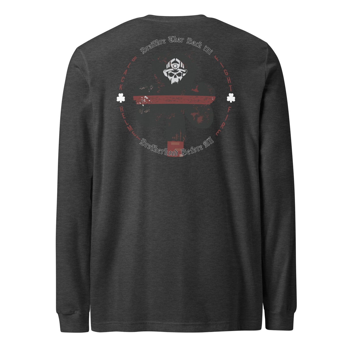 Camiseta unisex de manga larga de lona premium Bella con el trébol irlandés Brotherhood Before All