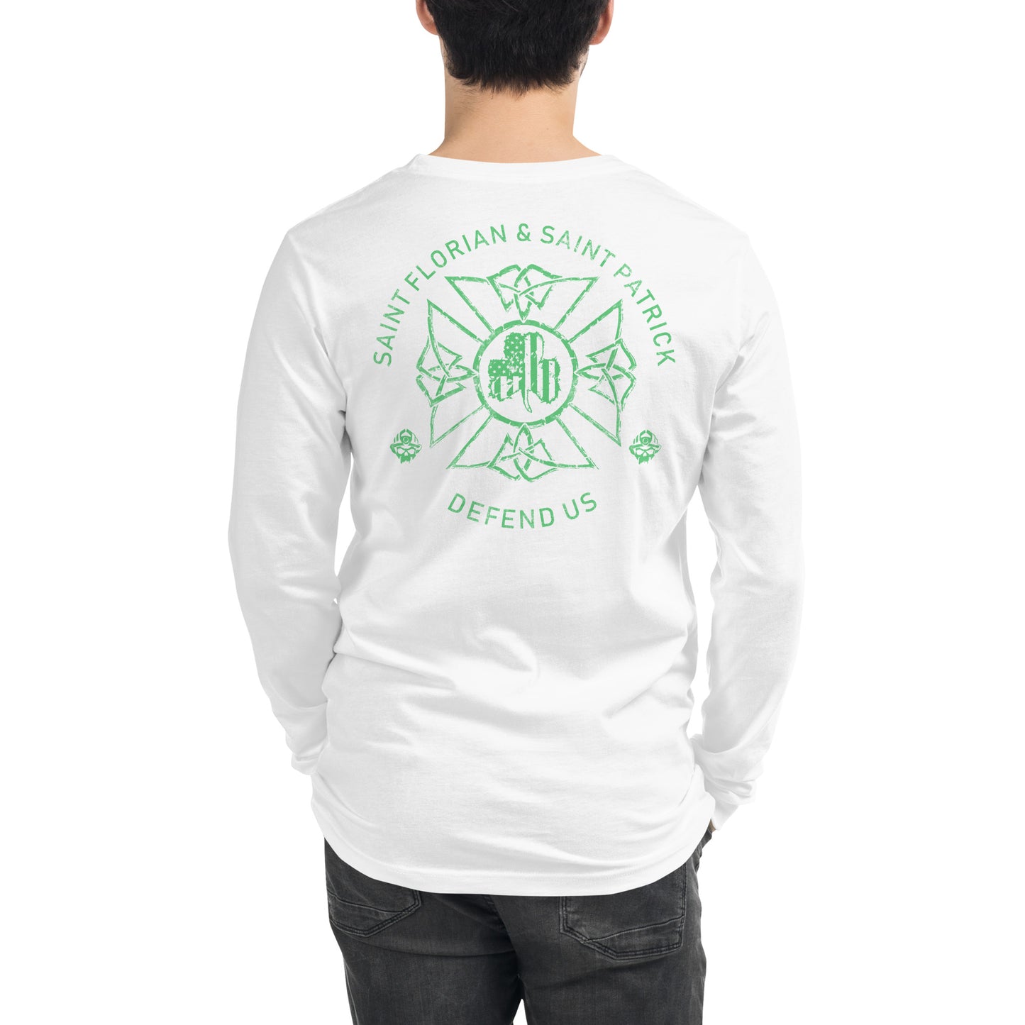 St. Florian Irish Protect Us Premium Athletic Long Sleeve Tee