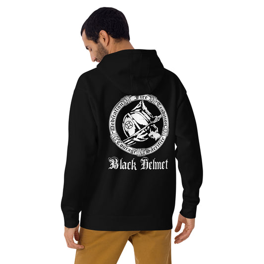Sudadera con capucha premium Fight Fire Dedicación, tradición, sacrificio y coraje | Cotton Heritage