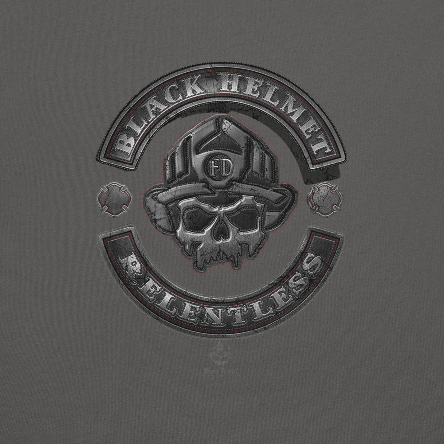 Schwarzer Helm Relentless Biker Premium T-Shirt